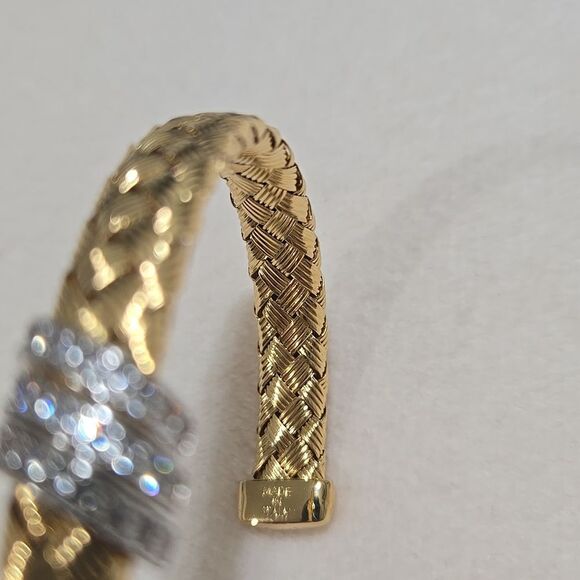 18k Gold Plated Woven Bracelet - Picture 4 of 5